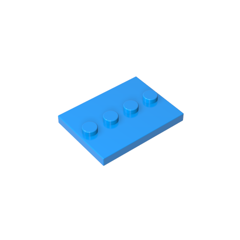 Gobricks,Plate Special 3 x 4 with 1 x 4 Center Studs [Plain],88646,17836
