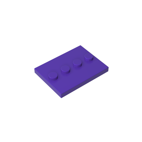 Gobricks,Plate Special 3 x 4 with 1 x 4 Center Studs [Plain],88646,17836