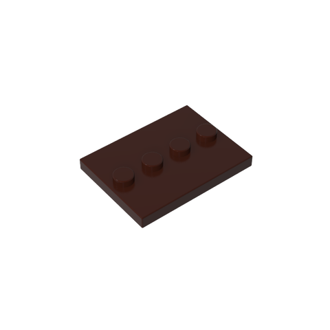 Gobricks,Plate Special 3 x 4 with 1 x 4 Center Studs [Plain],88646,17836