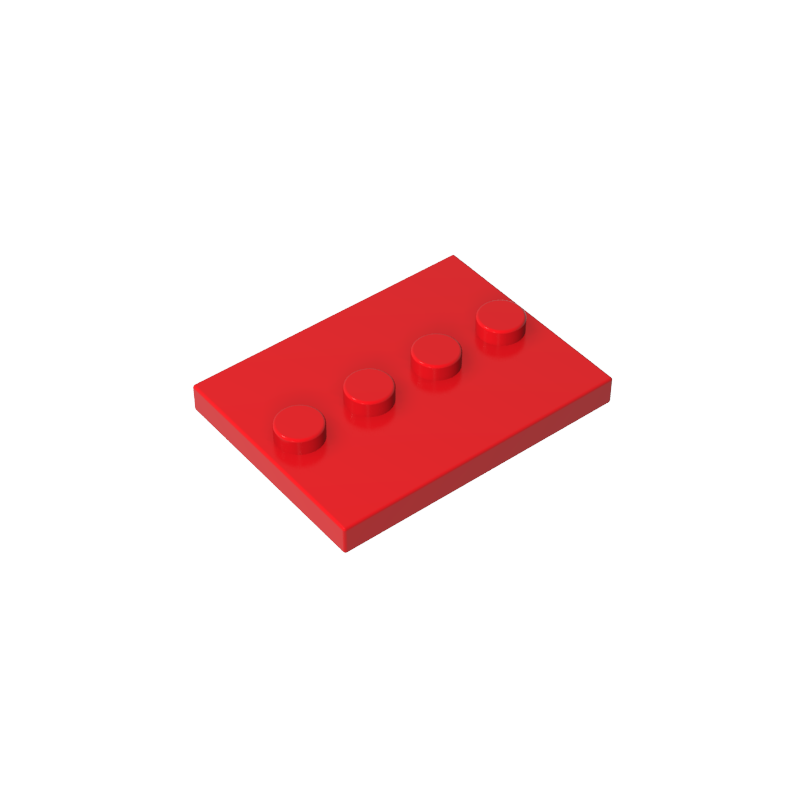 Gobricks,Plate Special 3 x 4 with 1 x 4 Center Studs [Plain],88646,17836