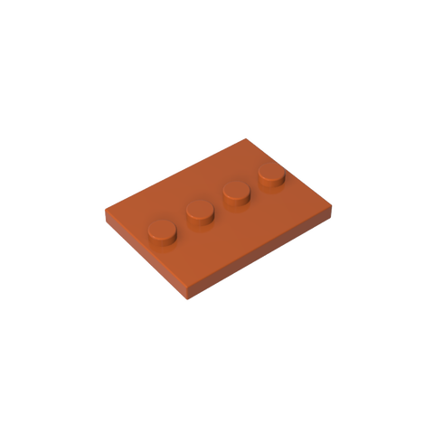 Gobricks,Plate Special 3 x 4 with 1 x 4 Center Studs [Plain],88646,17836