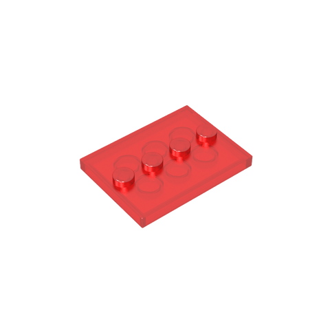 Gobricks,Plate Special 3 x 4 with 1 x 4 Center Studs [Plain],88646,17836
