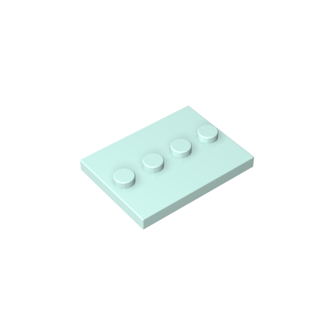 Gobricks,Plate Special 3 x 4 with 1 x 4 Center Studs [Plain],88646,17836