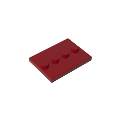 Gobricks,Plate Special 3 x 4 with 1 x 4 Center Studs [Plain],88646,17836