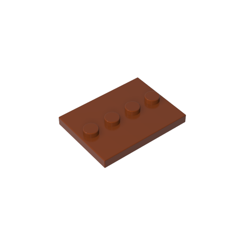 Gobricks,Plate Special 3 x 4 with 1 x 4 Center Studs [Plain],88646,17836