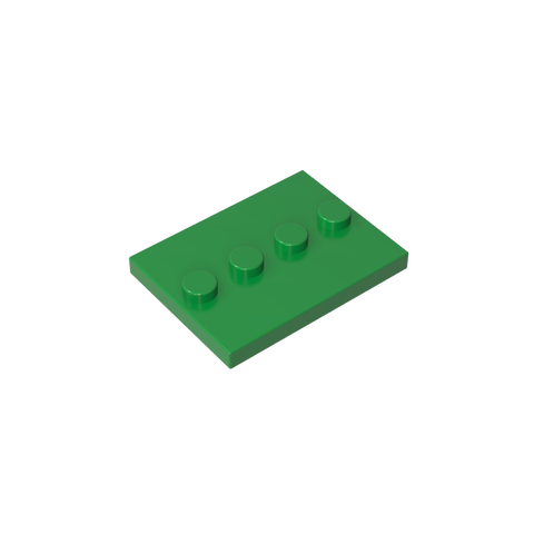 Gobricks,Plate Special 3 x 4 with 1 x 4 Center Studs [Plain],88646,17836