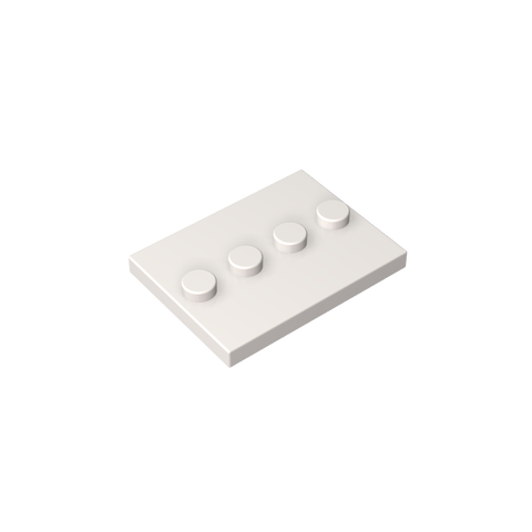 Gobricks,Plate Special 3 x 4 with 1 x 4 Center Studs [Plain],88646,17836