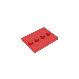 Plate Special 3 x 4 with 1 x 4 Center Studs [Plain] ,88646