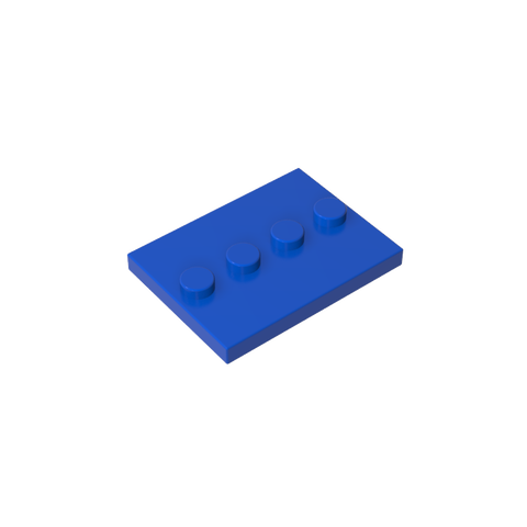 Gobricks,Plate Special 3 x 4 with 1 x 4 Center Studs [Plain],88646,17836