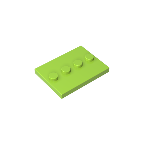 Gobricks,Plate Special 3 x 4 with 1 x 4 Center Studs [Plain],88646,17836