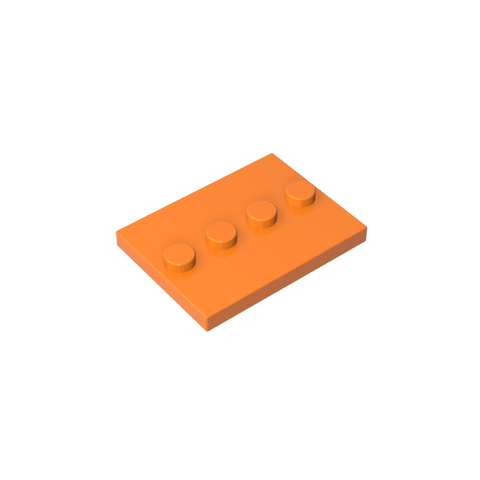 Gobricks,Plate Special 3 x 4 with 1 x 4 Center Studs [Plain],88646,17836