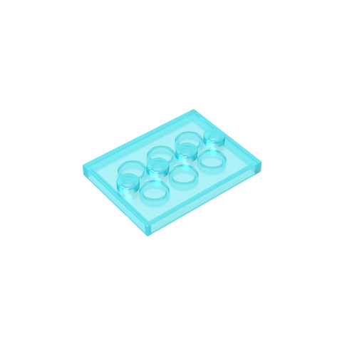 Gobricks,Plate Special 3 x 4 with 1 x 4 Center Studs [Plain],88646,17836