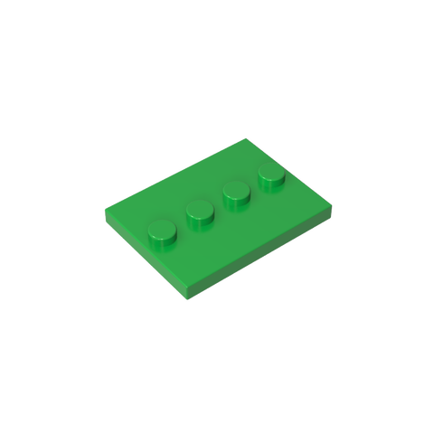 Gobricks,Plate Special 3 x 4 with 1 x 4 Center Studs [Plain],88646,17836
