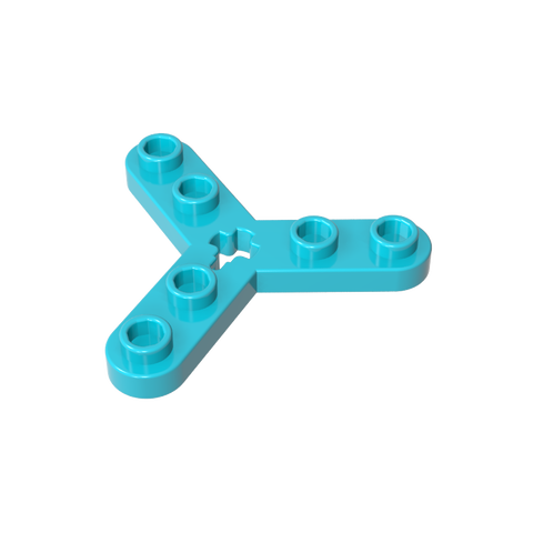 Gobricks,Technic Plate Rotor 3 Blade with Smooth Ends and 6 Studs (Propeller),32125,51138