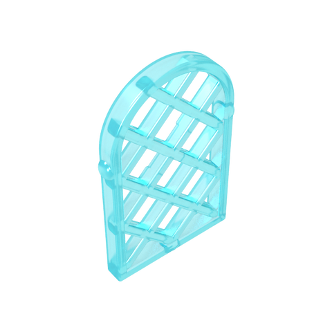 Gobricks,Window 1 x 2 x 2 2/3 Pane Lattice Diamond with Rounded Top,30046,29170