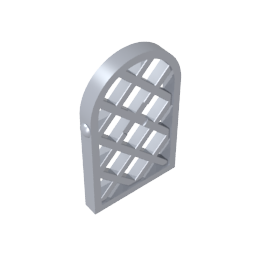 Gobricks,Window 1 x 2 x 2 2/3 Pane Lattice Diamond with Rounded Top,30046,29170