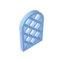 Gobricks,Window 1 x 2 x 2 2/3 Pane Lattice Diamond with Rounded Top,30046,29170