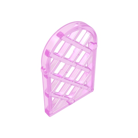 Gobricks,Window 1 x 2 x 2 2/3 Pane Lattice Diamond with Rounded Top,30046,29170