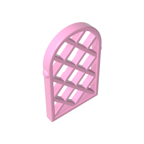 Gobricks,Window 1 x 2 x 2 2/3 Pane Lattice Diamond with Rounded Top,30046,29170
