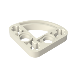 Gobricks,Technic Beam 3 x 3 L-Shape with Quarter Ellipse Thin,32249,65125