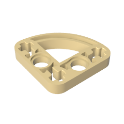 Gobricks,Technic Beam 3 x 3 L-Shape with Quarter Ellipse Thin,32249,65125