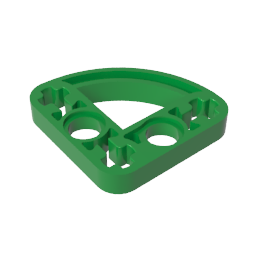 Gobricks,Technic Beam 3 x 3 L-Shape with Quarter Ellipse Thin,32249,65125