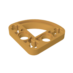 Gobricks,Technic Beam 3 x 3 L-Shape with Quarter Ellipse Thin,32249,65125