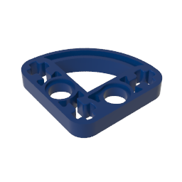 Gobricks,Technic Beam 3 x 3 L-Shape with Quarter Ellipse Thin,32249,65125