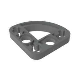 Gobricks,Technic Beam 3 x 3 L-Shape with Quarter Ellipse Thin,32249,65125