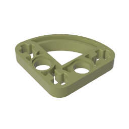 Gobricks,Technic Beam 3 x 3 L-Shape with Quarter Ellipse Thin,32249,65125