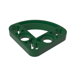 Gobricks,Technic Beam 3 x 3 L-Shape with Quarter Ellipse Thin,32249,65125