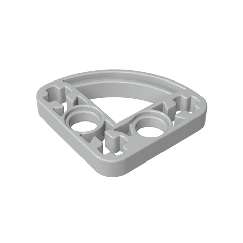 Gobricks,Technic Beam 3 x 3 L-Shape with Quarter Ellipse Thin,32249,65125