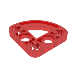 Gobricks,Technic Beam 3 x 3 L-Shape with Quarter Ellipse Thin,32249,65125
