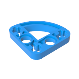 Gobricks,Technic Beam 3 x 3 L-Shape with Quarter Ellipse Thin,32249,65125
