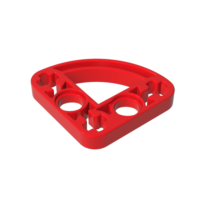 Gobricks,Technic Beam 3 x 3 L-Shape with Quarter Ellipse Thin,32249,65125