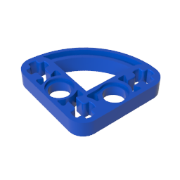 Gobricks,Technic Beam 3 x 3 L-Shape with Quarter Ellipse Thin,32249,65125