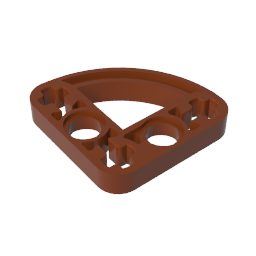 Gobricks,Technic Beam 3 x 3 L-Shape with Quarter Ellipse Thin,32249,65125