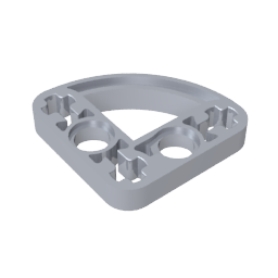 Gobricks,Technic Beam 3 x 3 L-Shape with Quarter Ellipse Thin,32249,65125