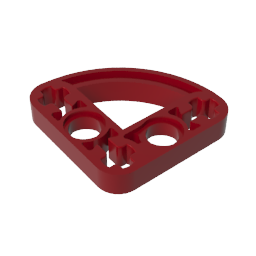 Gobricks,Technic Beam 3 x 3 L-Shape with Quarter Ellipse Thin,32249,65125