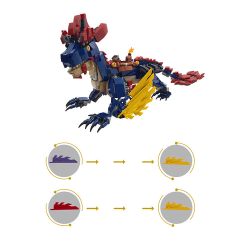 (Gobricks version) 549pcs MOC-106666 Ark: Rock Drake