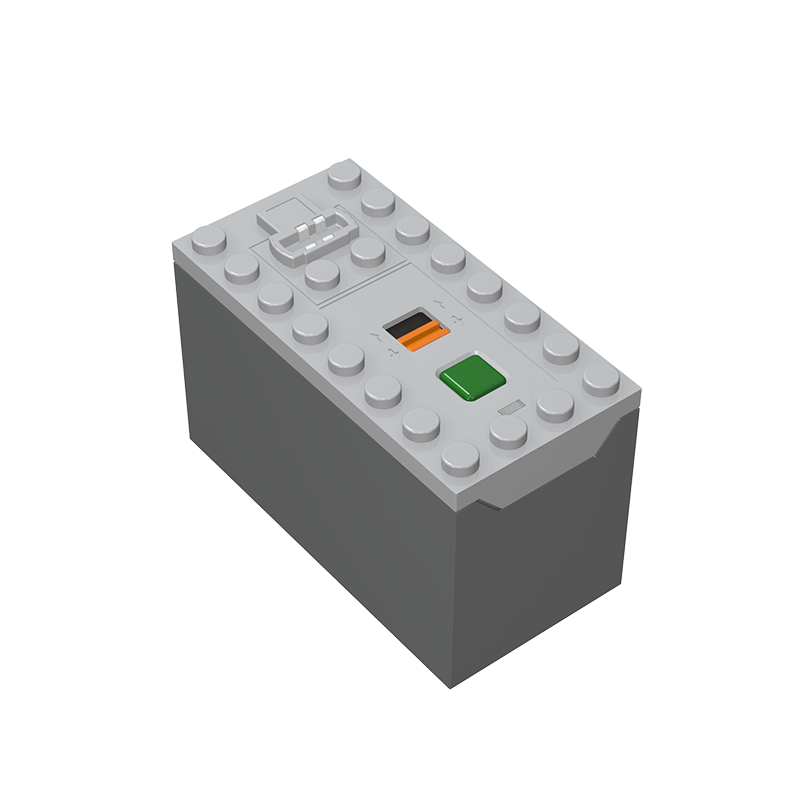 Gobricks,Battery Box, Power Functions, with Dark Bluish Gray Bottom [Non-Rechargeable],64228