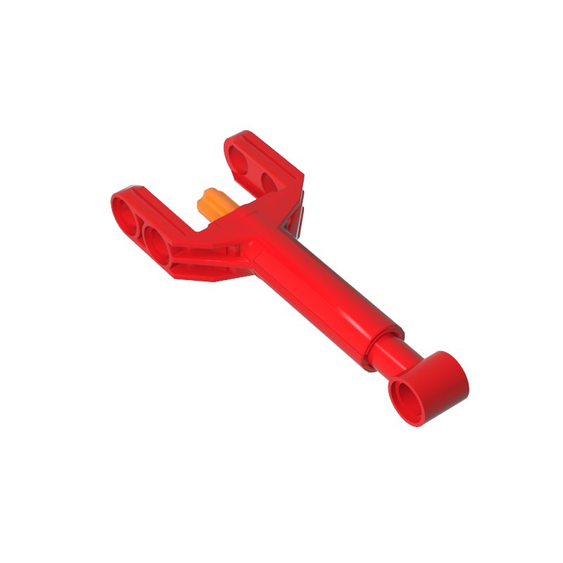 Gobricks,Technic Linear Actuator Mini with Dark Bluish Gray Head and Orange Axle,92693c02,92693,92695,92694,92696