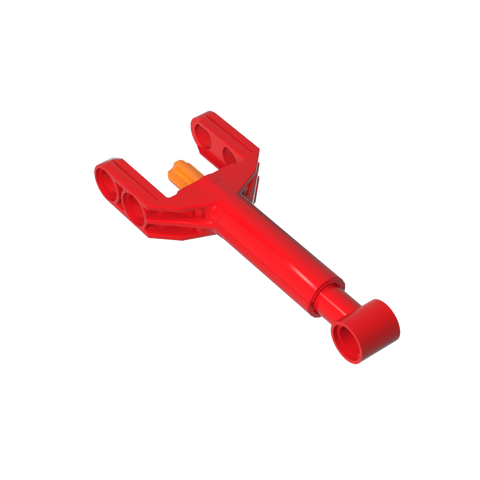 Gobricks,Technic Linear Actuator Mini with Dark Bluish Gray Head and Orange Axle,92693c02,92693,92695,92694,92696