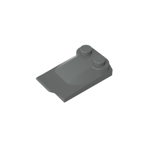 Gobricks,Wedge Curved 2 x 3 x 2/3 Two Studs, Wing End,47456