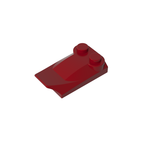 Gobricks,Wedge Curved 2 x 3 x 2/3 Two Studs, Wing End,47456