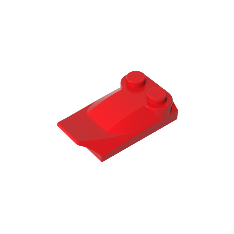 Gobricks,Wedge Curved 2 x 3 x 2/3 Two Studs, Wing End,47456