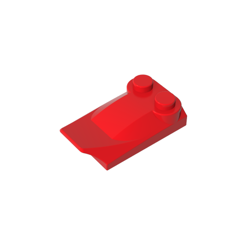Gobricks,Wedge Curved 2 x 3 x 2/3 Two Studs, Wing End,47456