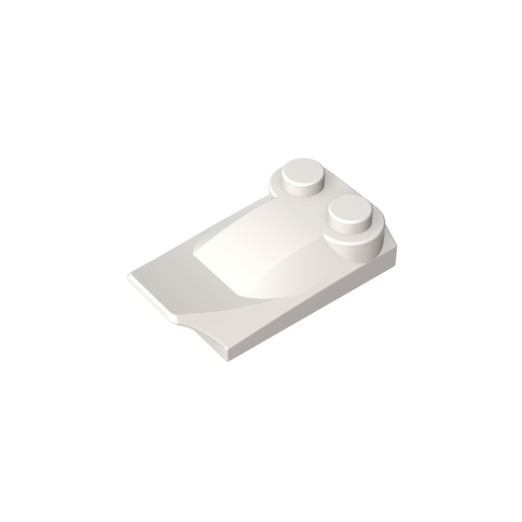Gobricks,Wedge Curved 2 x 3 x 2/3 Two Studs, Wing End,47456