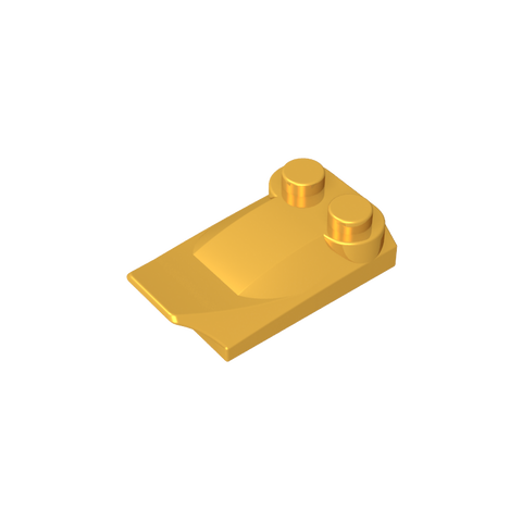 Gobricks,Wedge Curved 2 x 3 x 2/3 Two Studs, Wing End,47456