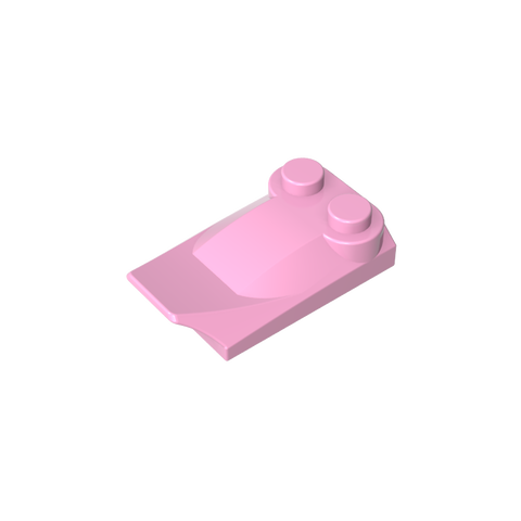 Gobricks,Wedge Curved 2 x 3 x 2/3 Two Studs, Wing End,47456